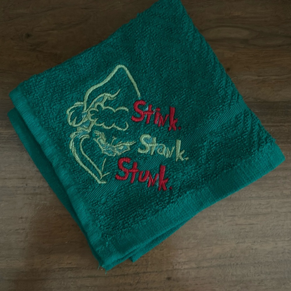 Grinch dishcloth